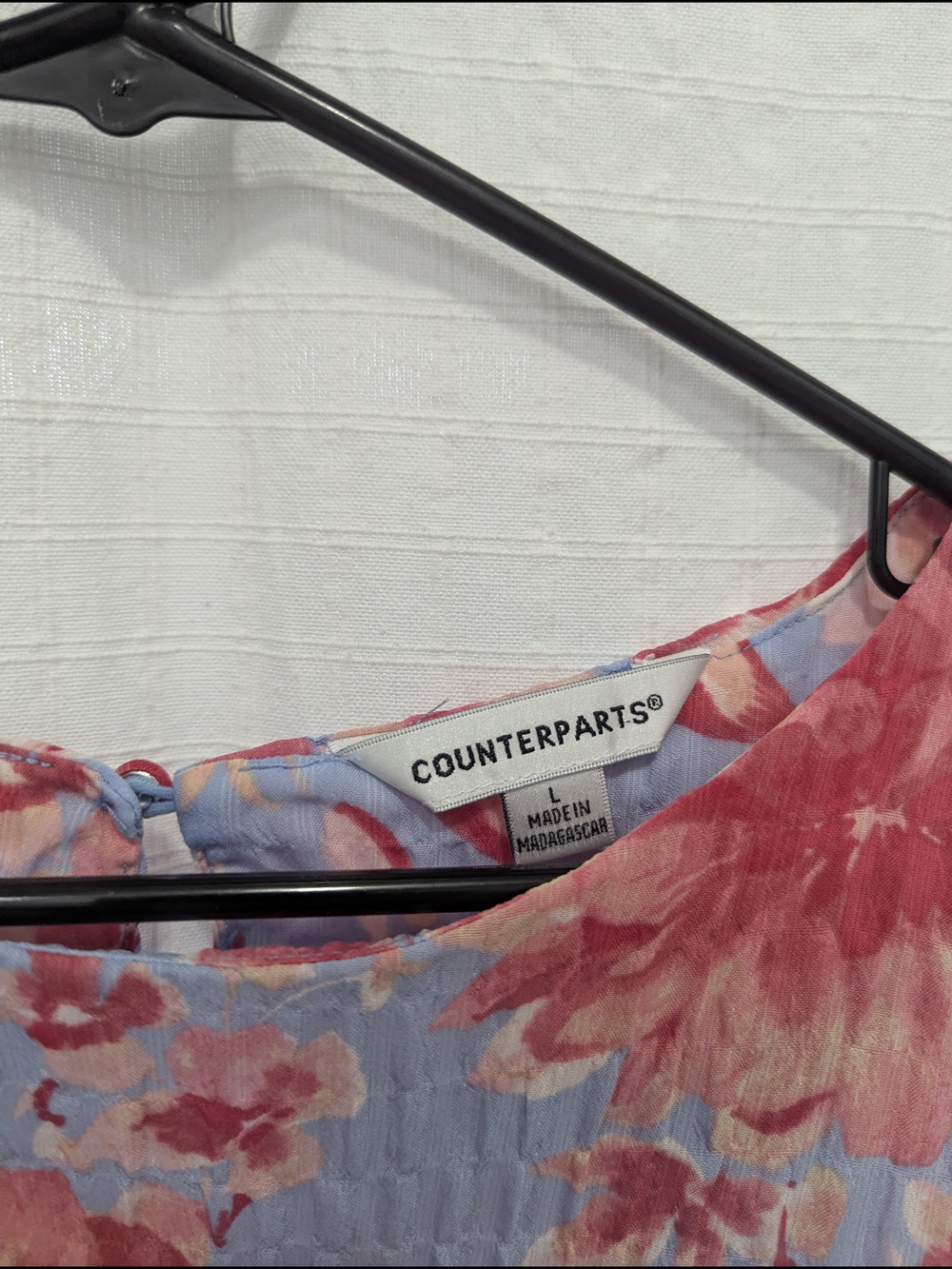 Counterparts Pink & Light Blue Floral Ruffle Top - Picture 4 of 8